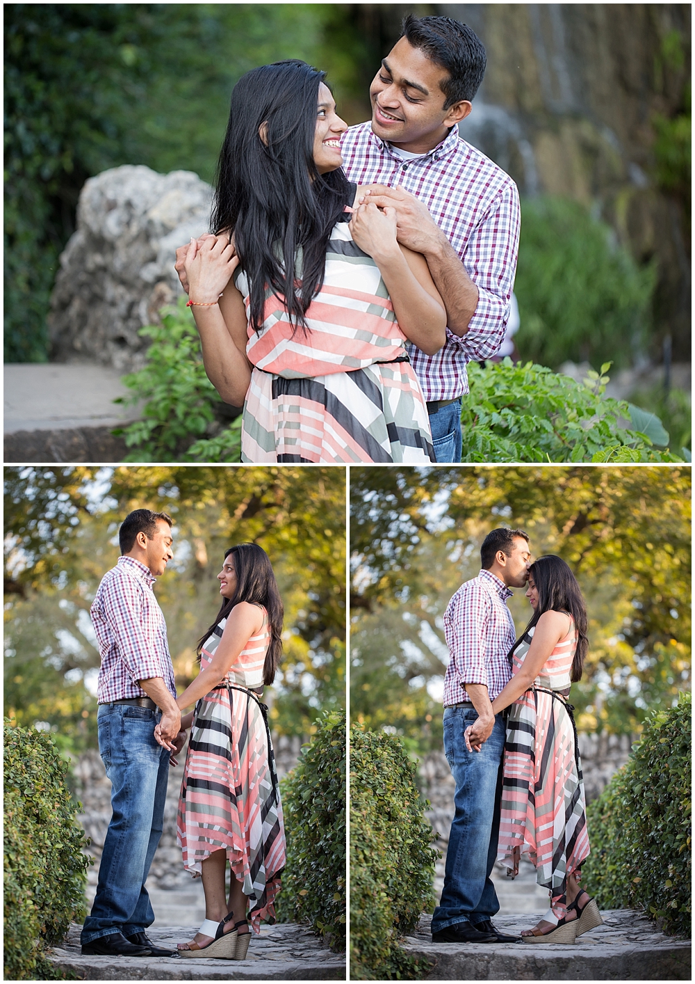 Couples photos at the San Antonio Japanese Tea Gardens by Dawn Elizabeth Studios