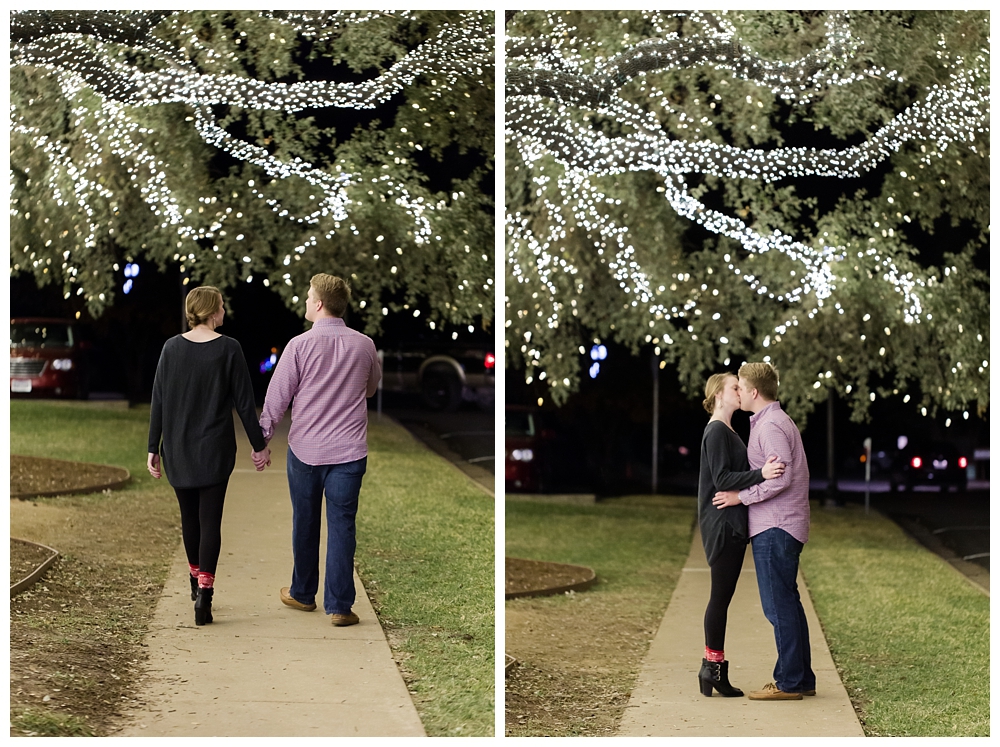 Stunning proposal under the lights in Johnson City, TX by Dawn Elizabeth Studios