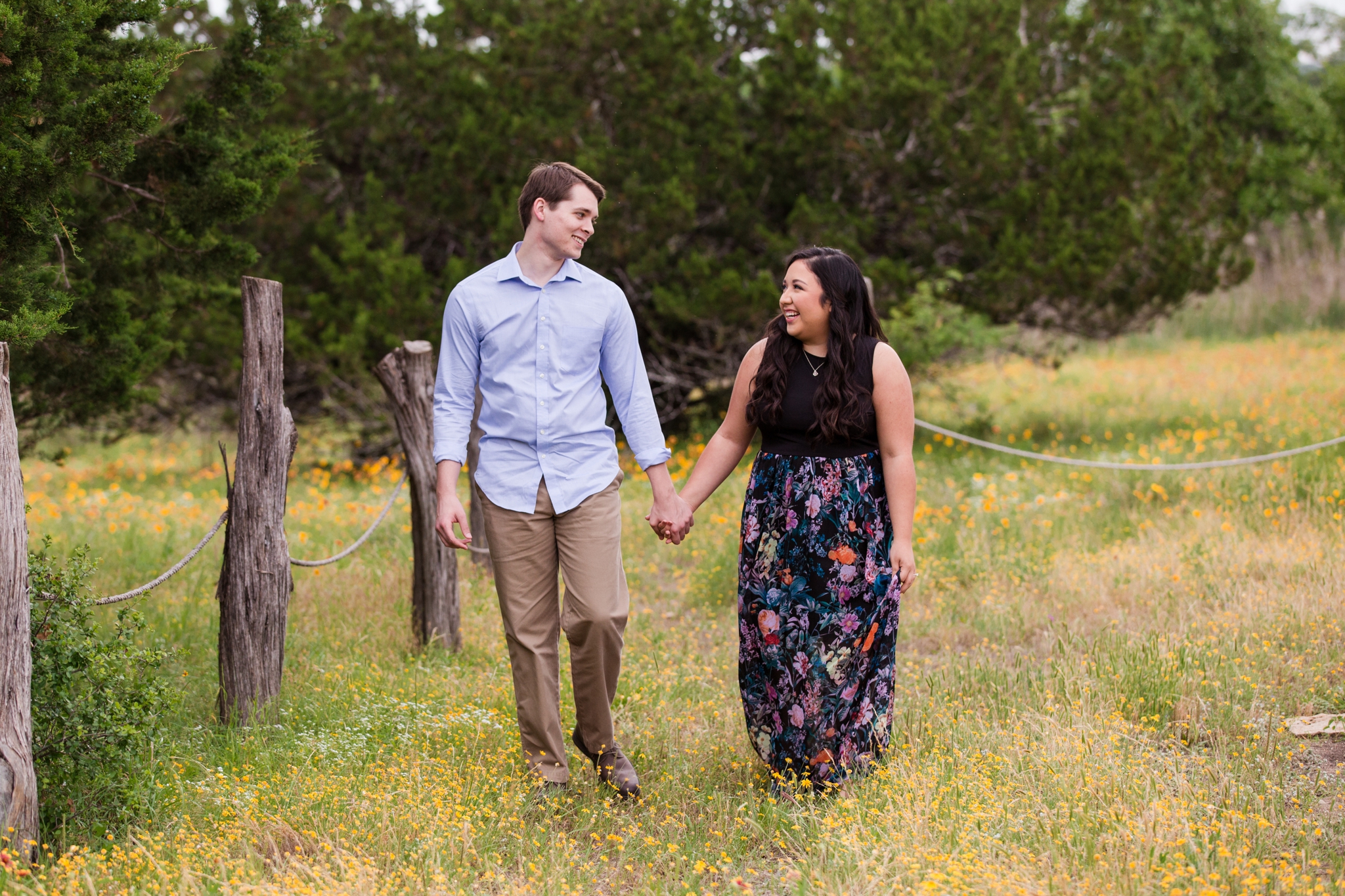 Spring Engagement Session filled with Wildflowers in San Antonio, TX by Dawn Elizabeth Studios