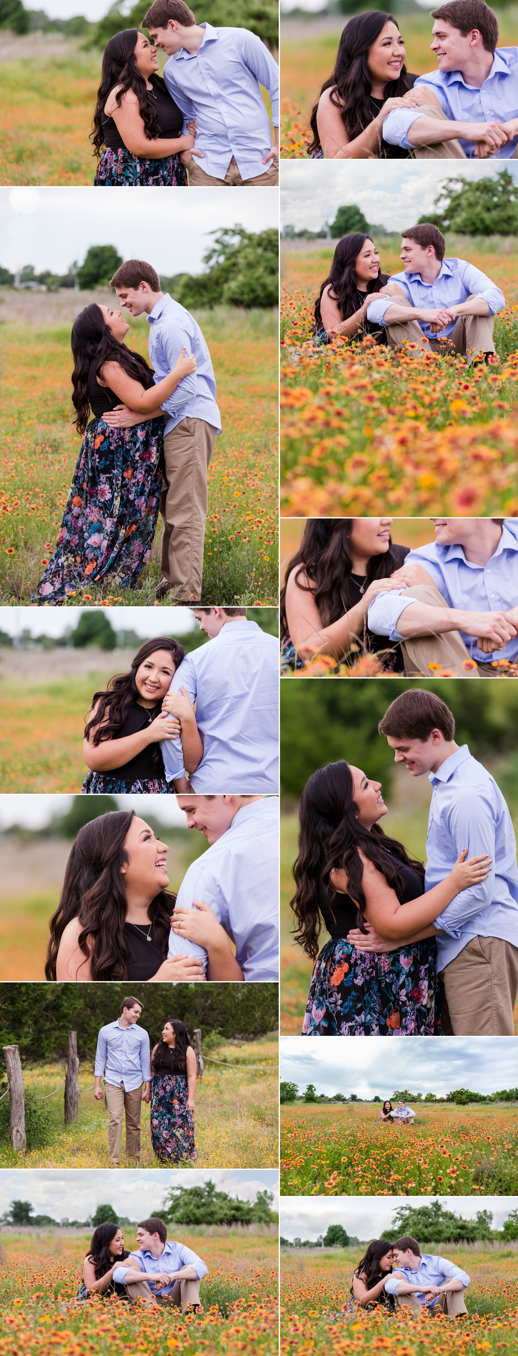 Spring Engagement Session filled with Wildflowers in San Antonio, TX by Dawn Elizabeth Studios