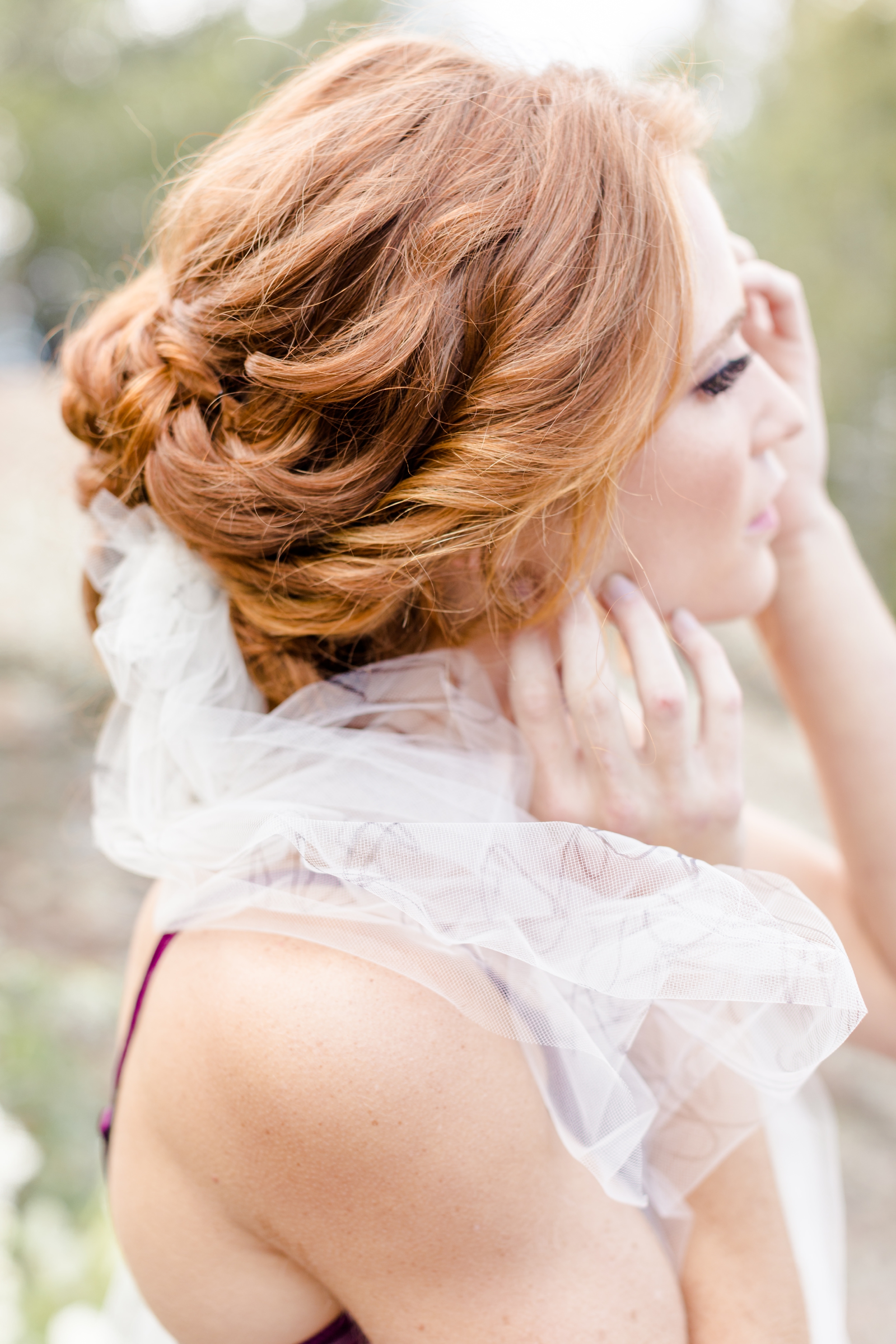 A outdoor bridal boudoir styled shoot in Colorado by Dawn Elizabeth Studios