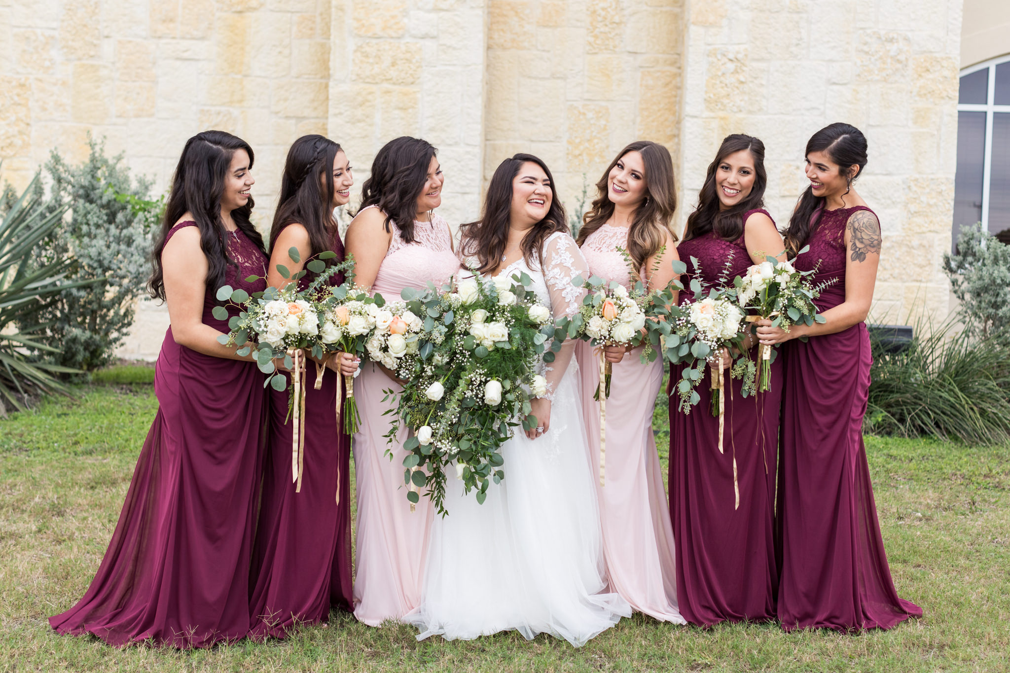 A Blush and Burgundy Wedding at NOAH'S Event Venue in San Antonio, TX by Dawn Elizabeth Studios, San Antonio Wedding Photographers