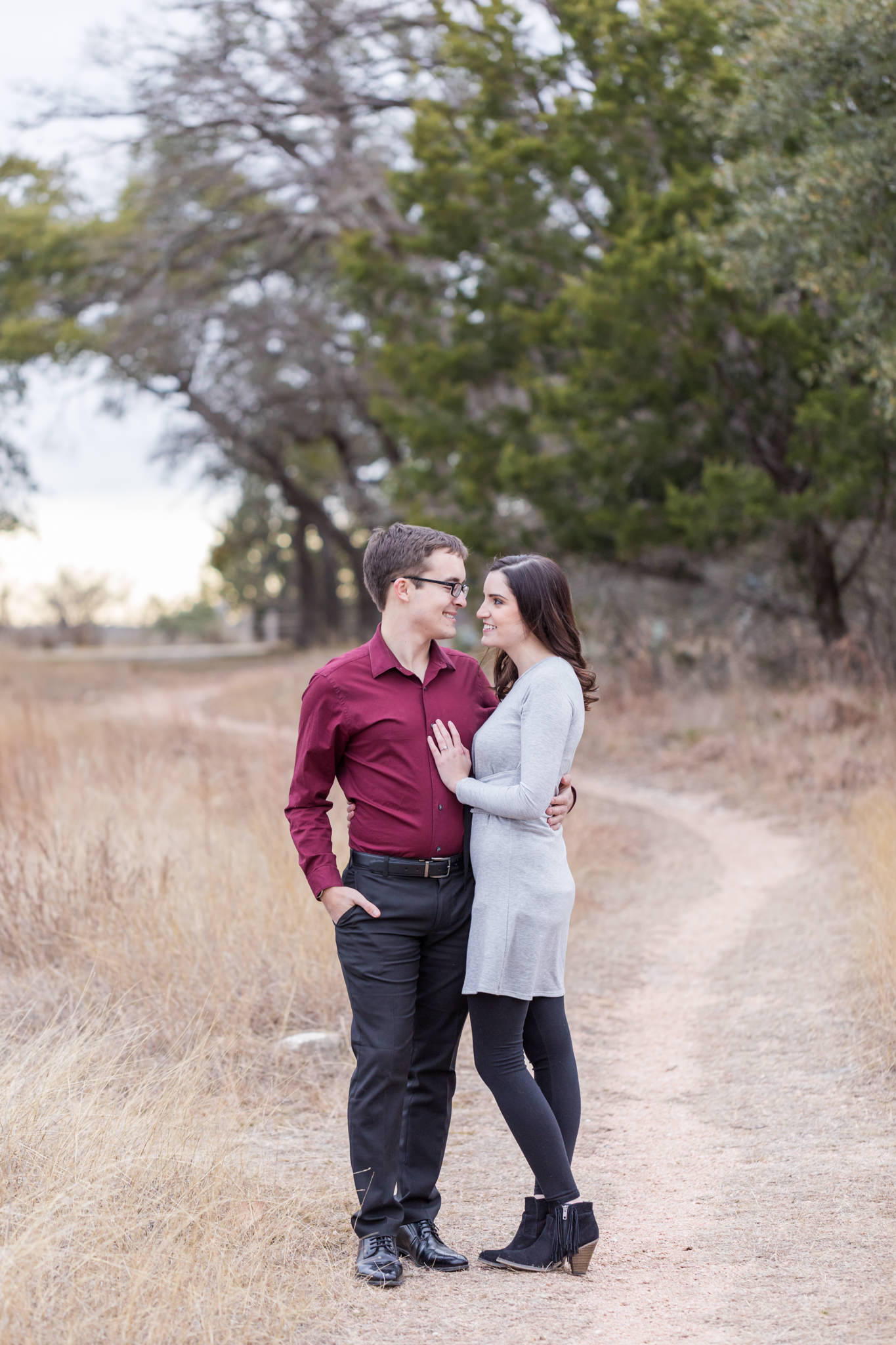 A Winter Engagement Session at Cibolo Nature Center in Boerne, TX by Dawn Elizabeth Studios, San Antonio Wedding Photographer