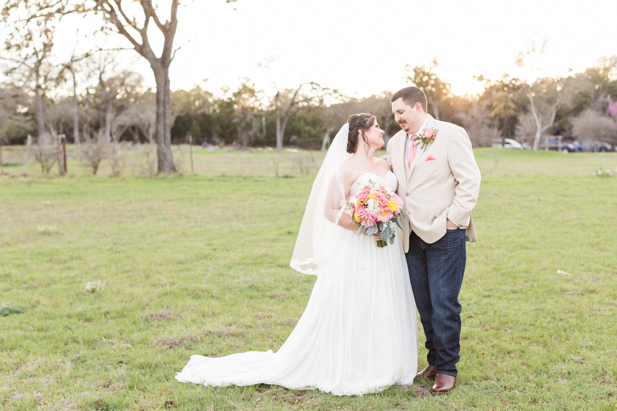 A Coral and Ivory Wedding at The Marquardt Ranch in Boerne, TX by Dawn Elizabeth Studios, San Antonio Wedding Photographer