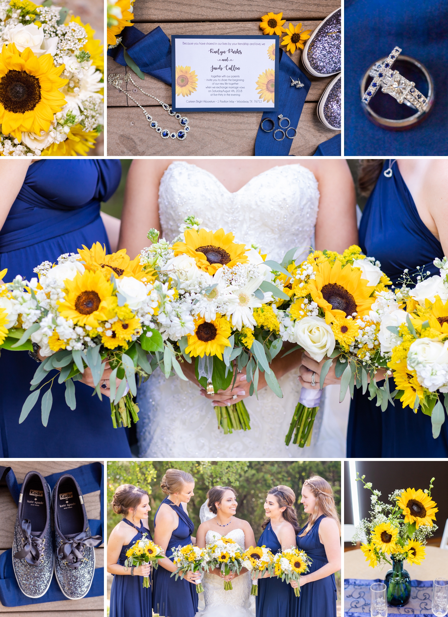A Sunflower Filled Wedding at Carleen Bright Arboretum in Waco, TX by Dawn Elizabeth Studios, Texas Wedding Photographer