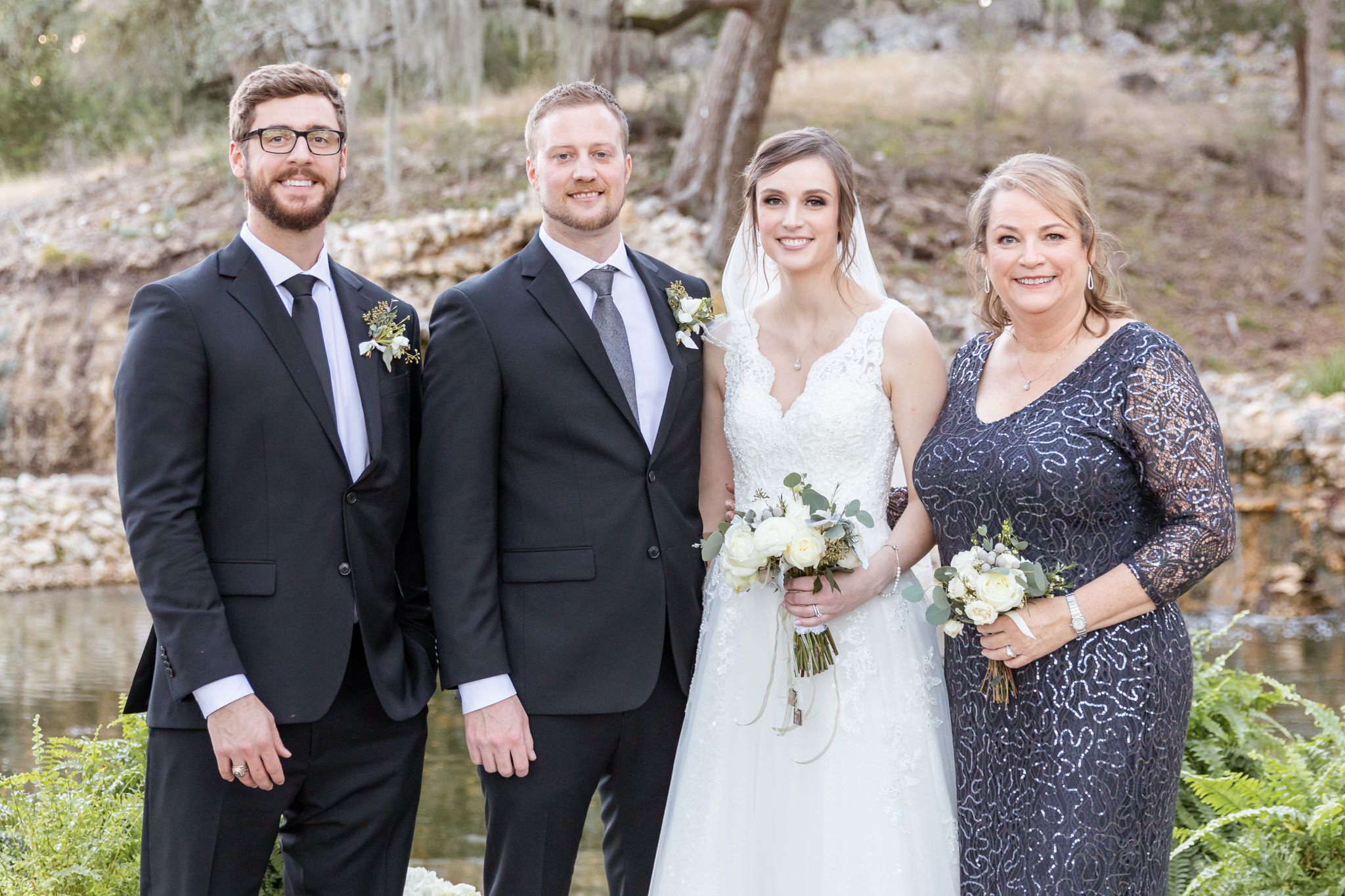 An Elegant Charcoal and Ivory Wedding at Hidden Falls in Spring Branch, TX by Dawn Elizabeth Studios, San Antonio Wedding Photographer