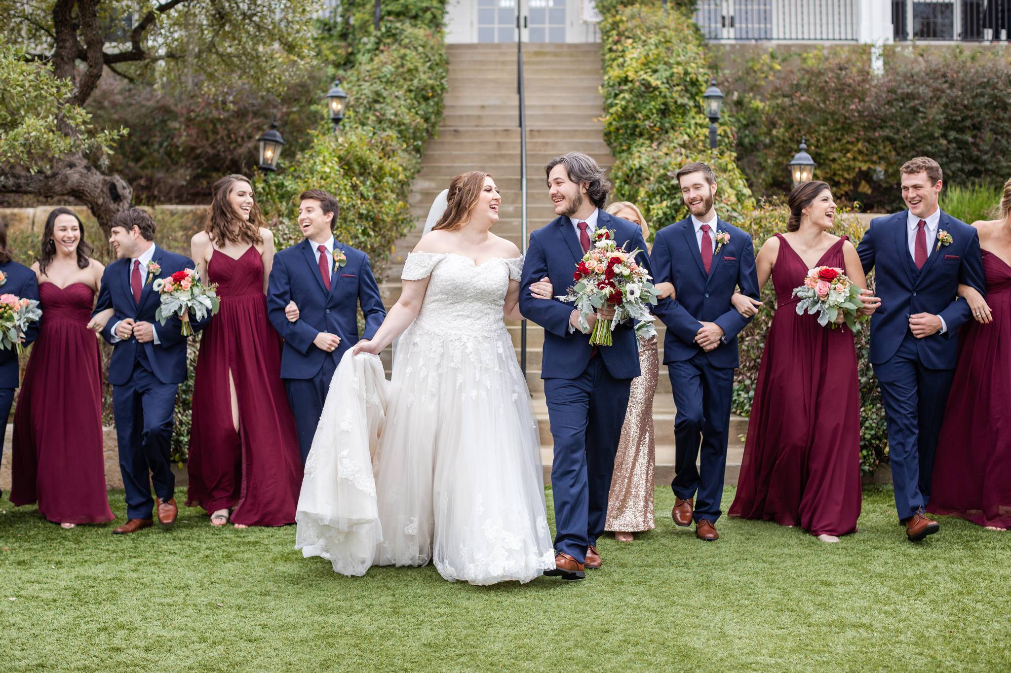 A Burgundy, Navy and Coral Wedding at Kendall Point in Boerne, TX by Dawn Elizabeth Studios, Boerne Wedding Photographer