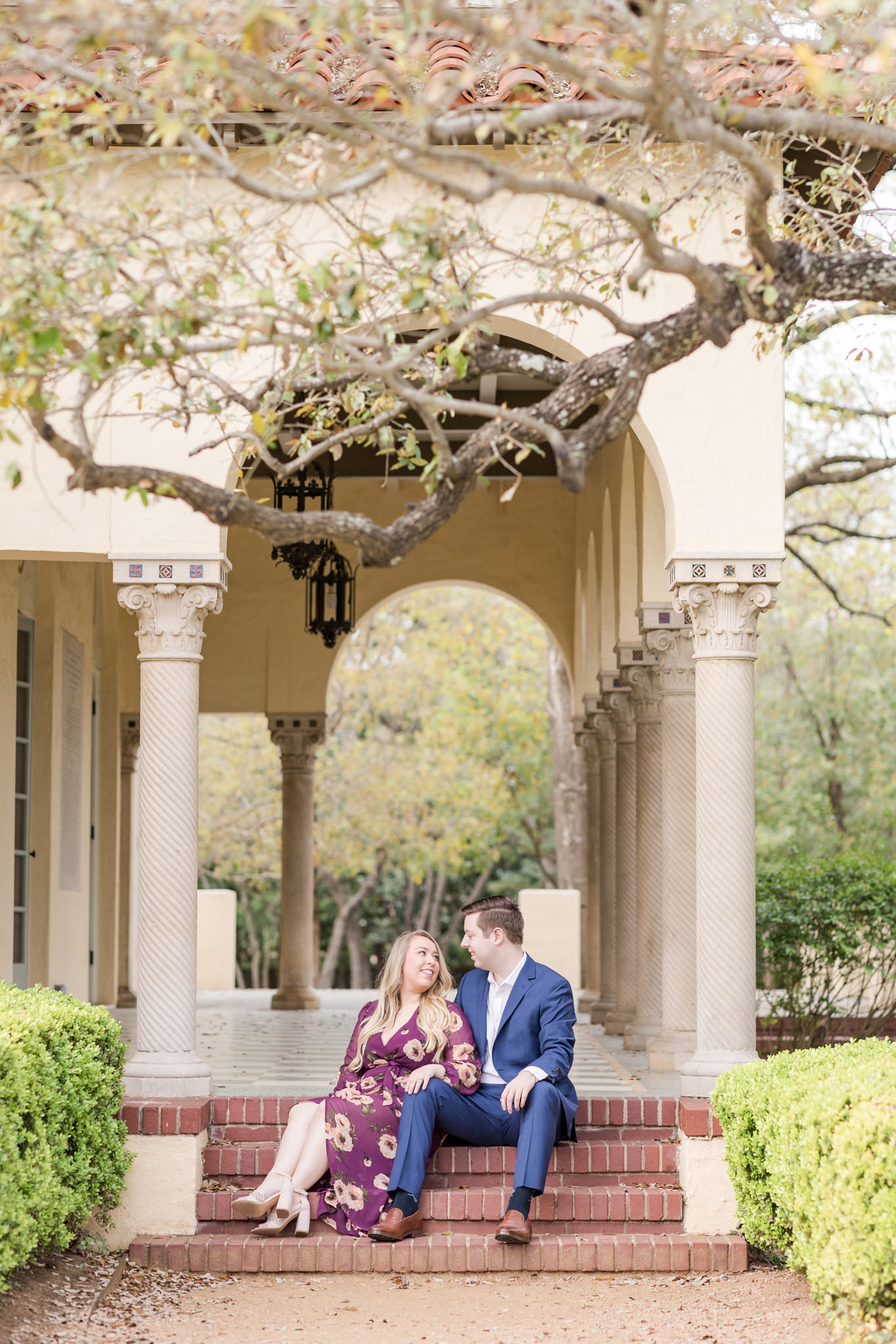 A Spring Engagement Session at Landa Library in San Antonio, TX by Dawn Elizabeth Studios, San Antonio Wedding Photographer