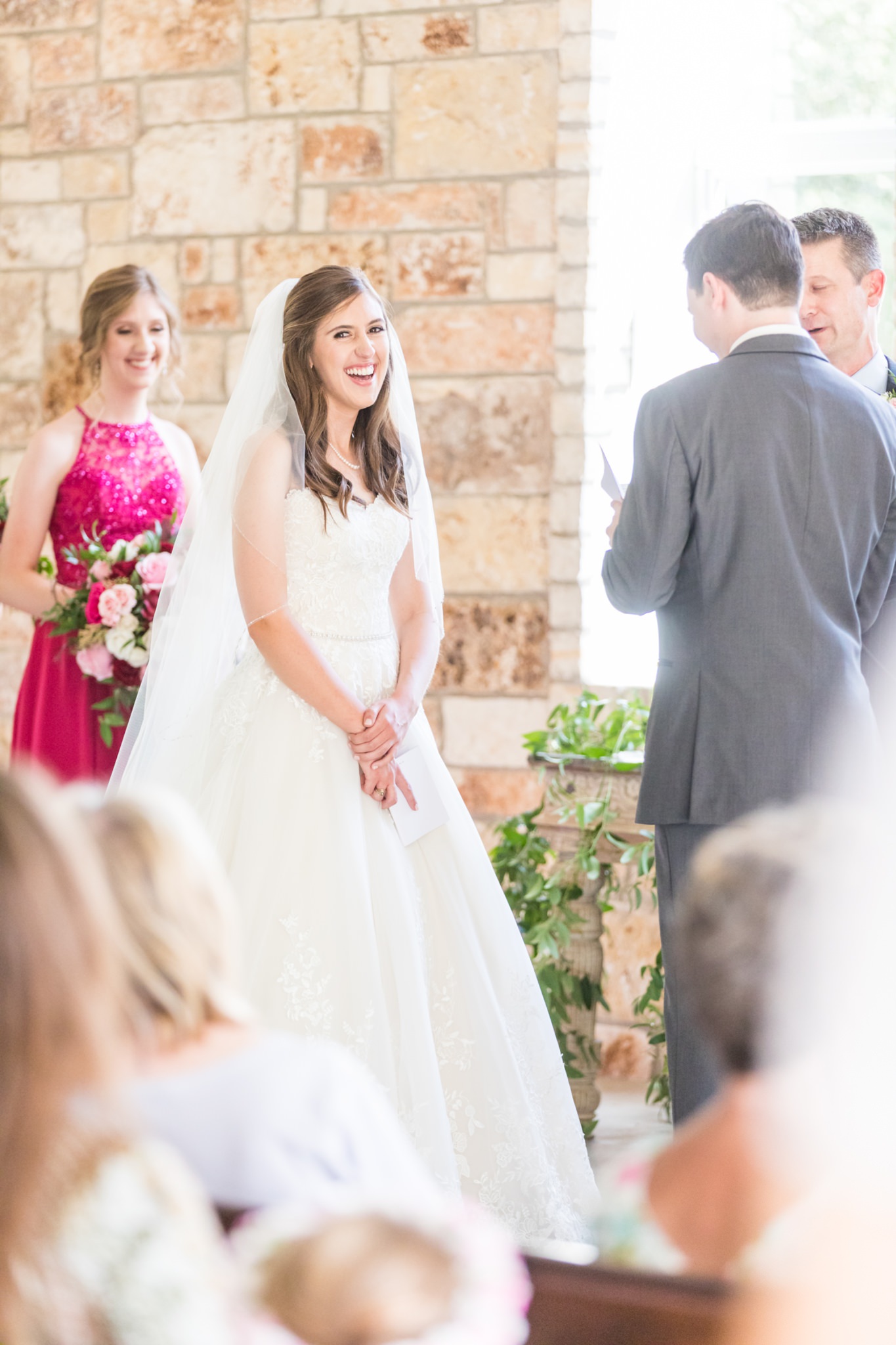 A Magenta & Blush Wedding at the Chandelier of Gruene in New Braunfels, TX by Dawn Elizabeth Studios, San Antonio Wedding Photographer