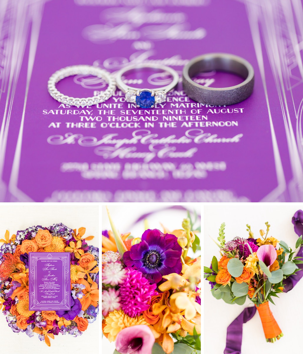 A Royal Purple and Orange Wedding at Kendall Plantation in Boerne, TX by Dawn Elizabeth Studios, Boerne Wedding Photographer