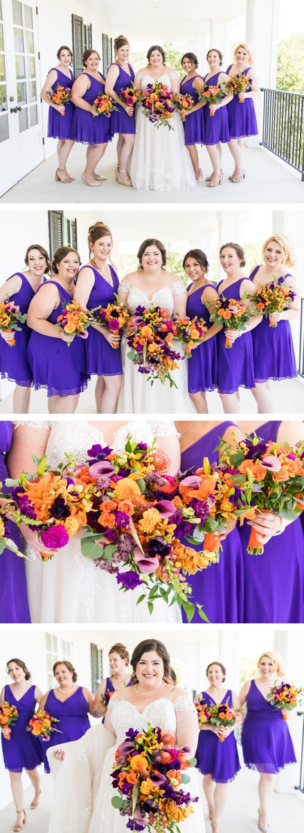 A Royal Purple and Orange Wedding at Kendall Plantation in Boerne, TX by Dawn Elizabeth Studios, Boerne Wedding Photographer