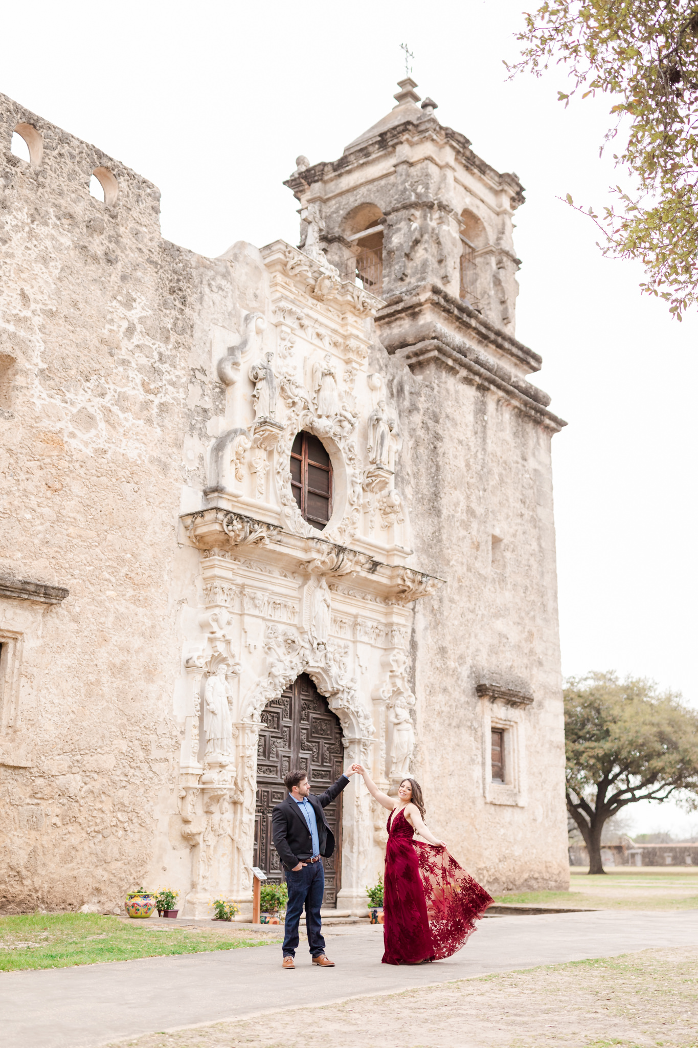 An Engagement Session at Mission San Jose in San Antonio, TX by Dawn Elizabeth Studios, San Antonio Wedding Photographer