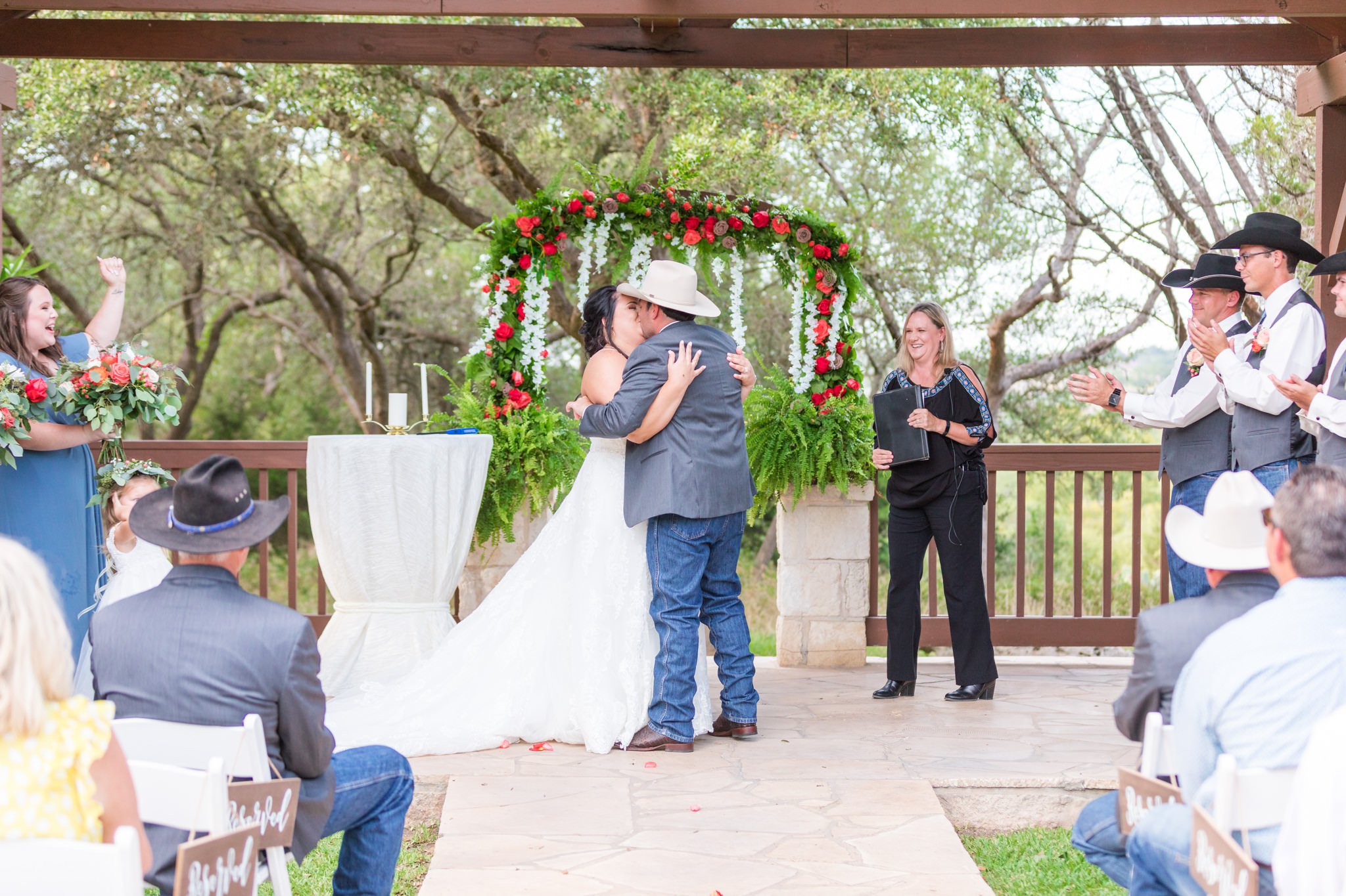 A Dusty Blue and Coral Wedding at the Milestone New Braunfels in New Braunfels, TX by Dawn Elizabeth Studios, New Braunfels Wedding Photographer