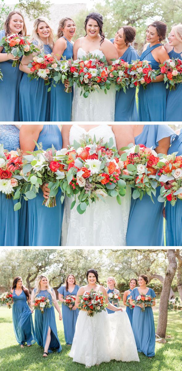 A Dusty Blue and Coral Wedding at the Milestone New Braunfels in New Braunfels, TX by Dawn Elizabeth Studios, New Braunfels Wedding Photographer
