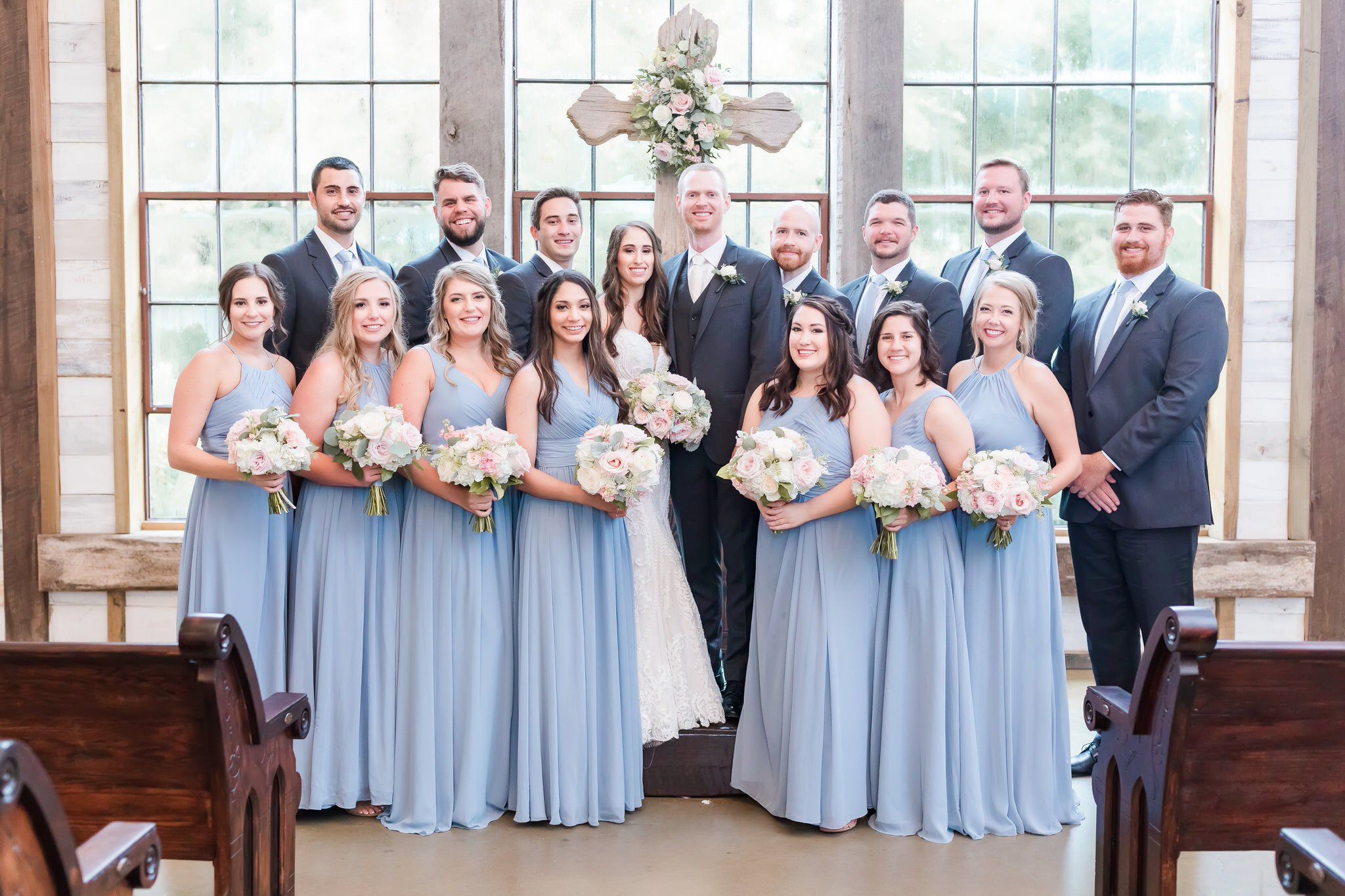 A Dusty Blue & Blush Wedding at Big Sky Barn in Montgomery, TX by Dawn Elizabeth Studios, Texas Wedding Photographer