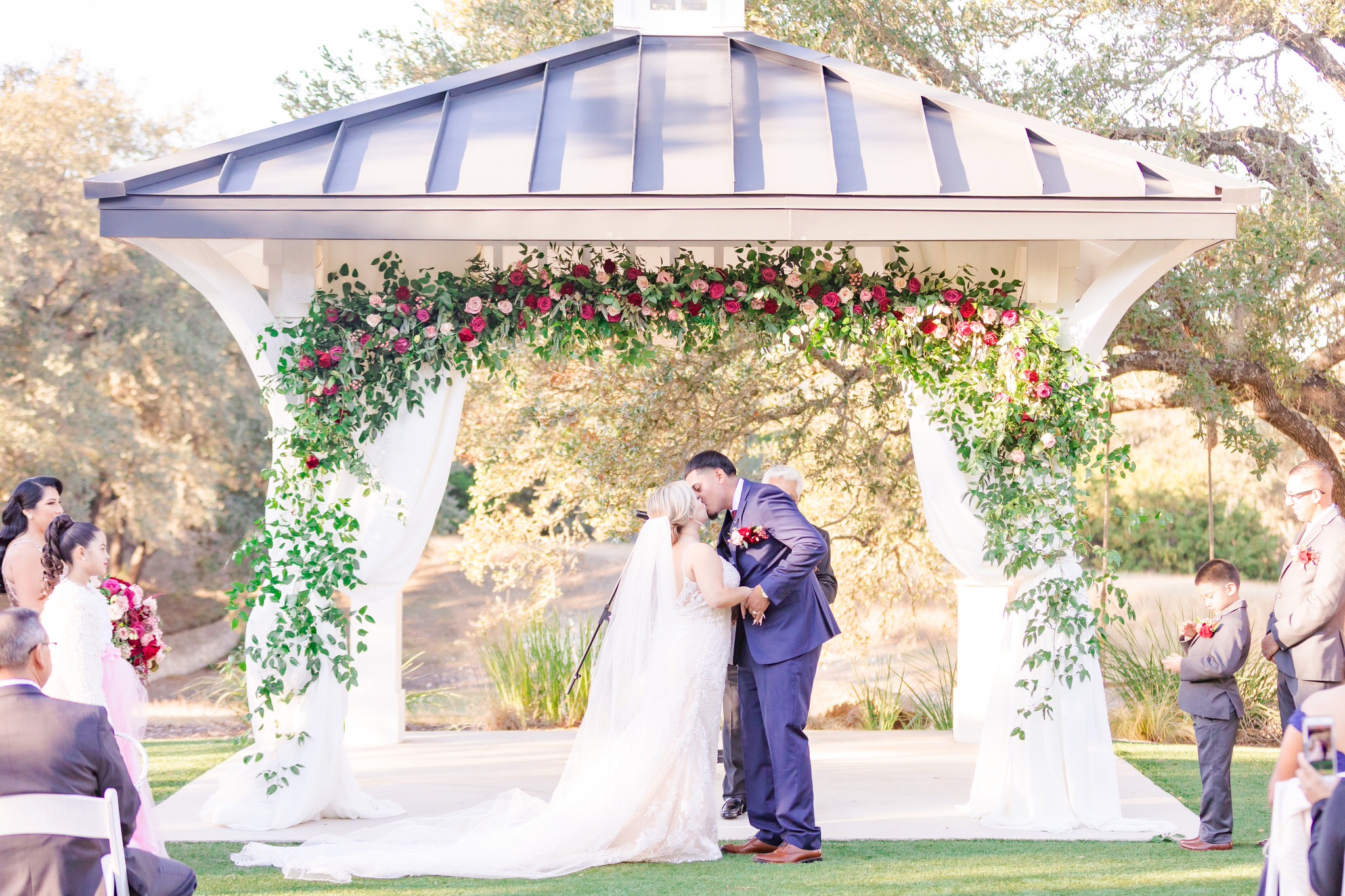 A Maroon & Dusty Rose Wedding at Kendall Point in Boerne, TX by Dawn Elizabeth Studios, San Antonio Wedding Photographer